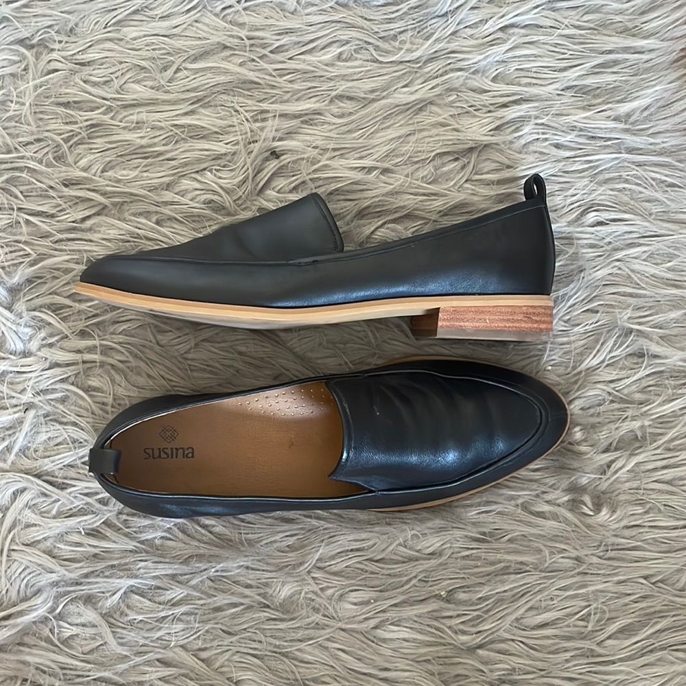 Women Shoes - Mules - Black, faux leather